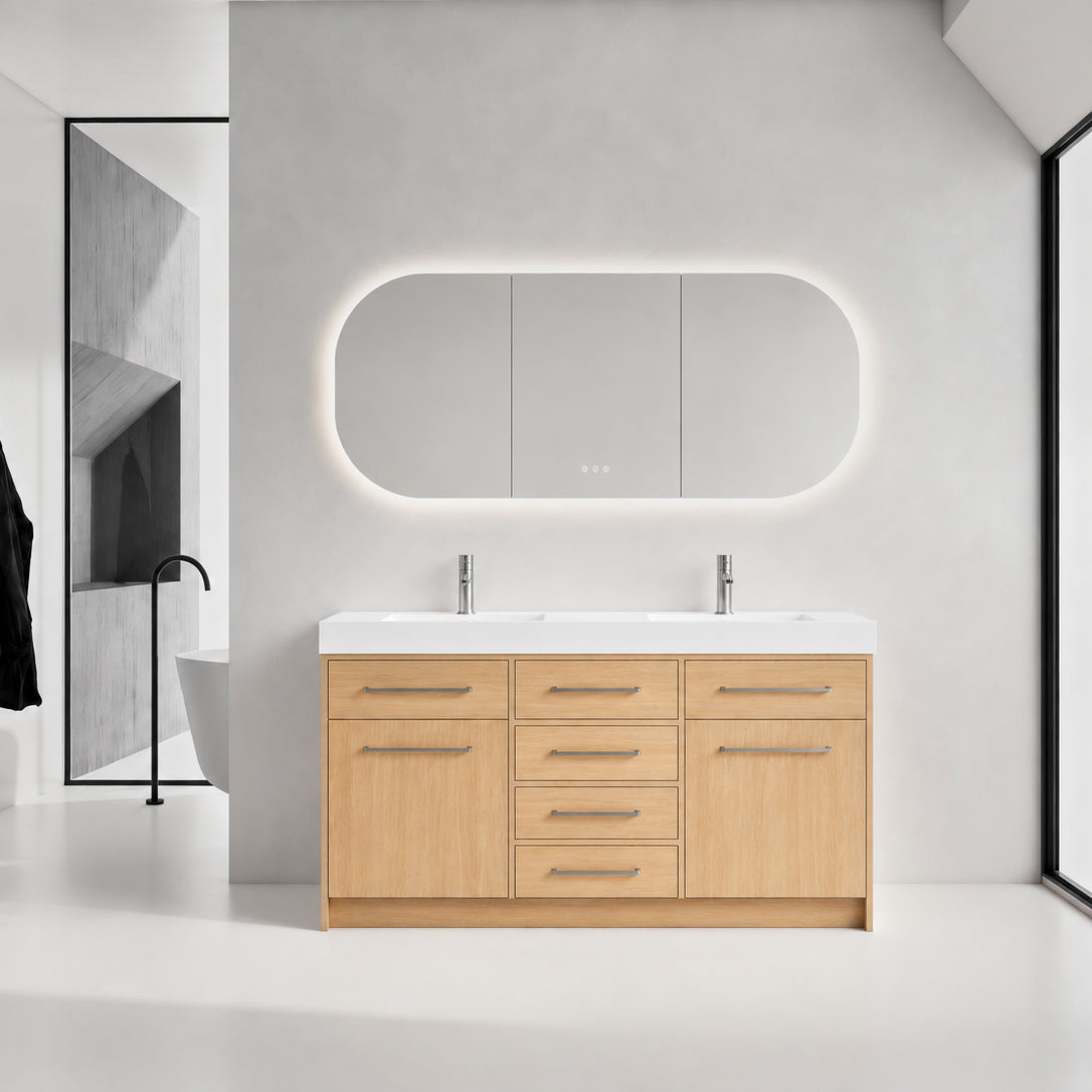 LUMO 48"/60"/72" Freestanding Vanity (Assembled)