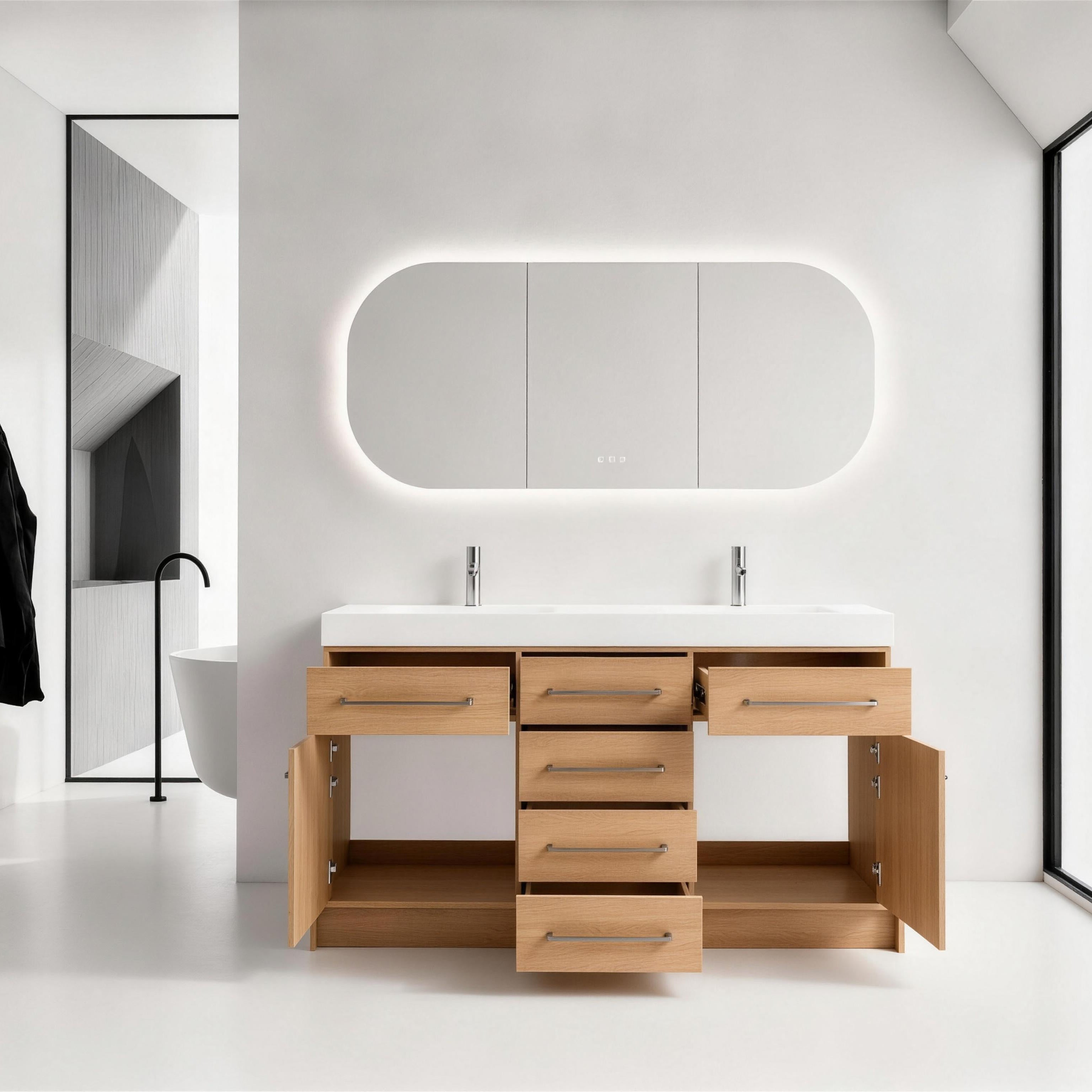 LUMO 48"/60"/72" Freestanding Vanity (Assembled)
