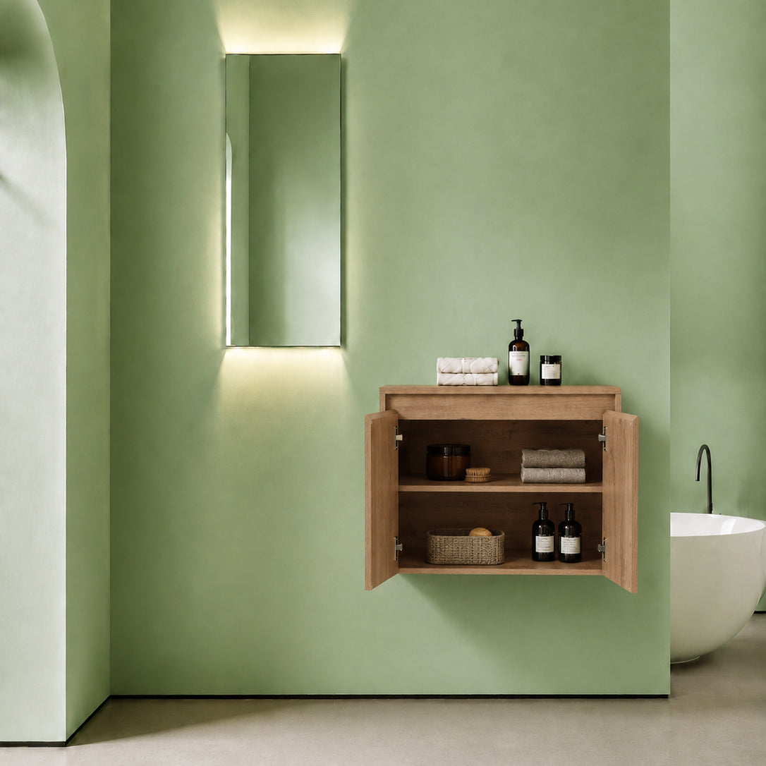 Cube Bathroom Cabinet— Mix & Match Wall-Mounted Vanities, Side Cabinets & Top Cabinets (RTA)