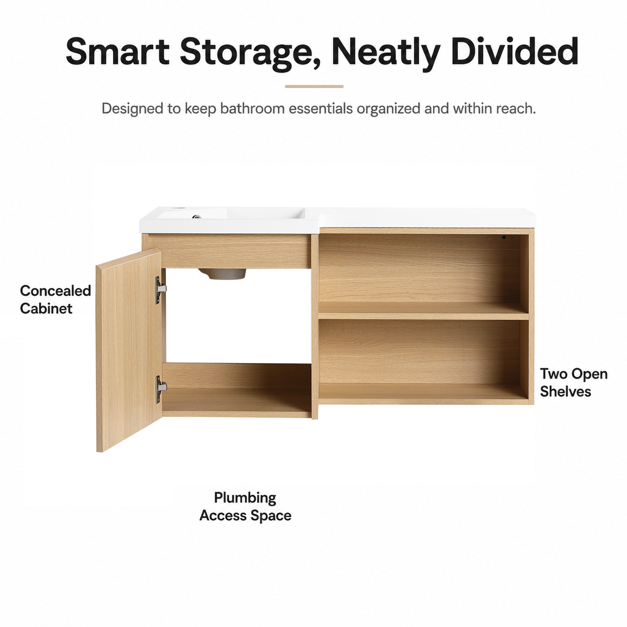 Nook 36" Corner Floating Vanity (RTA)