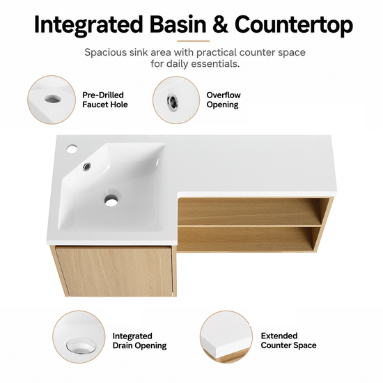 Nook 36" Corner Floating Vanity (RTA)