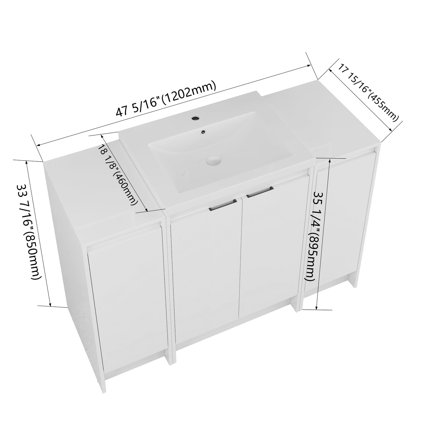 Cube 24" / 48" Freestanding Vanity (RTA)