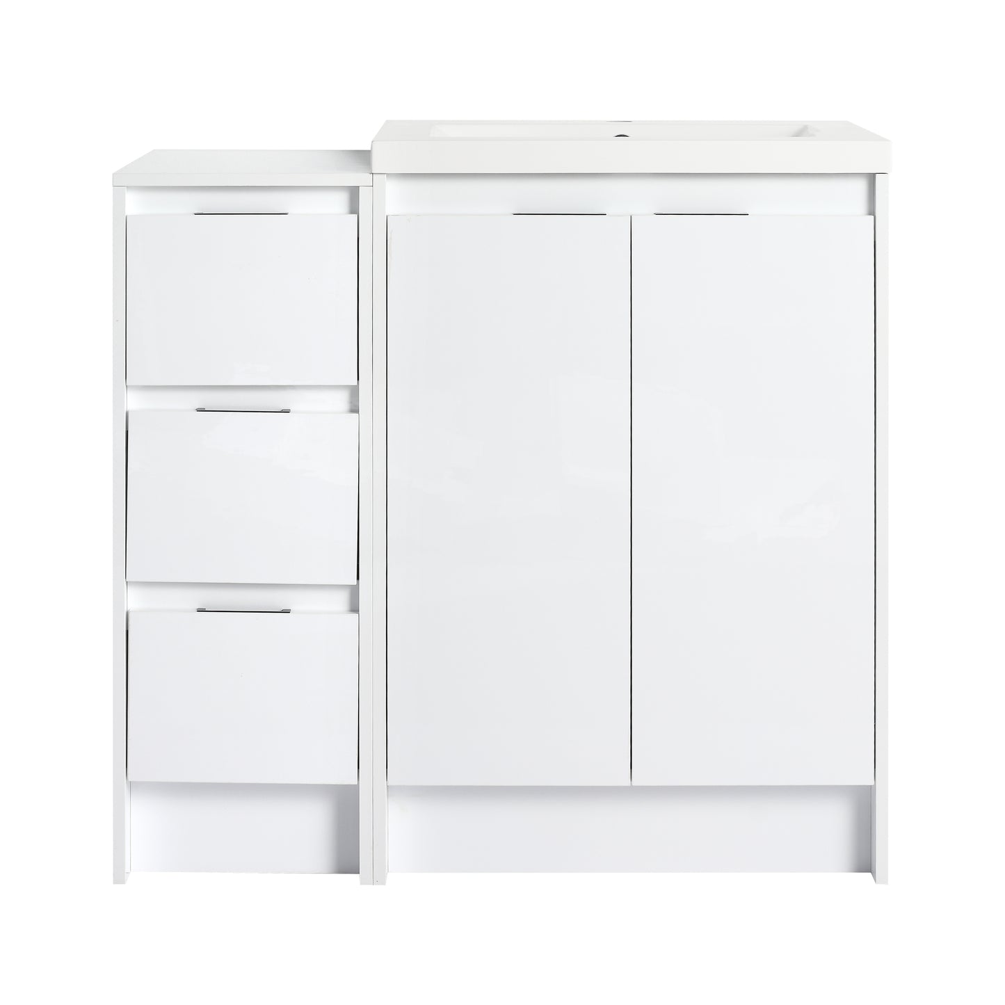 Cube 36" Freestanding Vanity with Doors & Drawers (RTA)