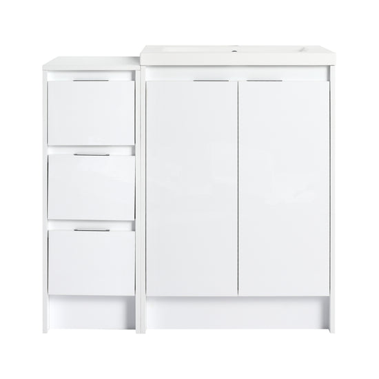 Cube 36" Freestanding Vanity with Doors & Drawers (RTA)