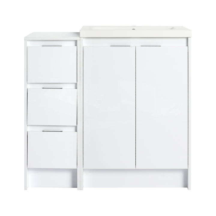 Cube 36" Freestanding Vanity with Doors & Drawers (RTA)
