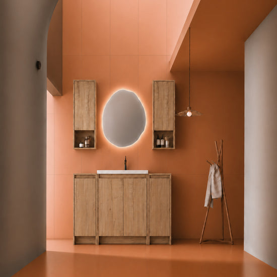 Cube 48" Freestanding Vanity with Resin Sink and Wall Cabinets (RTA)
