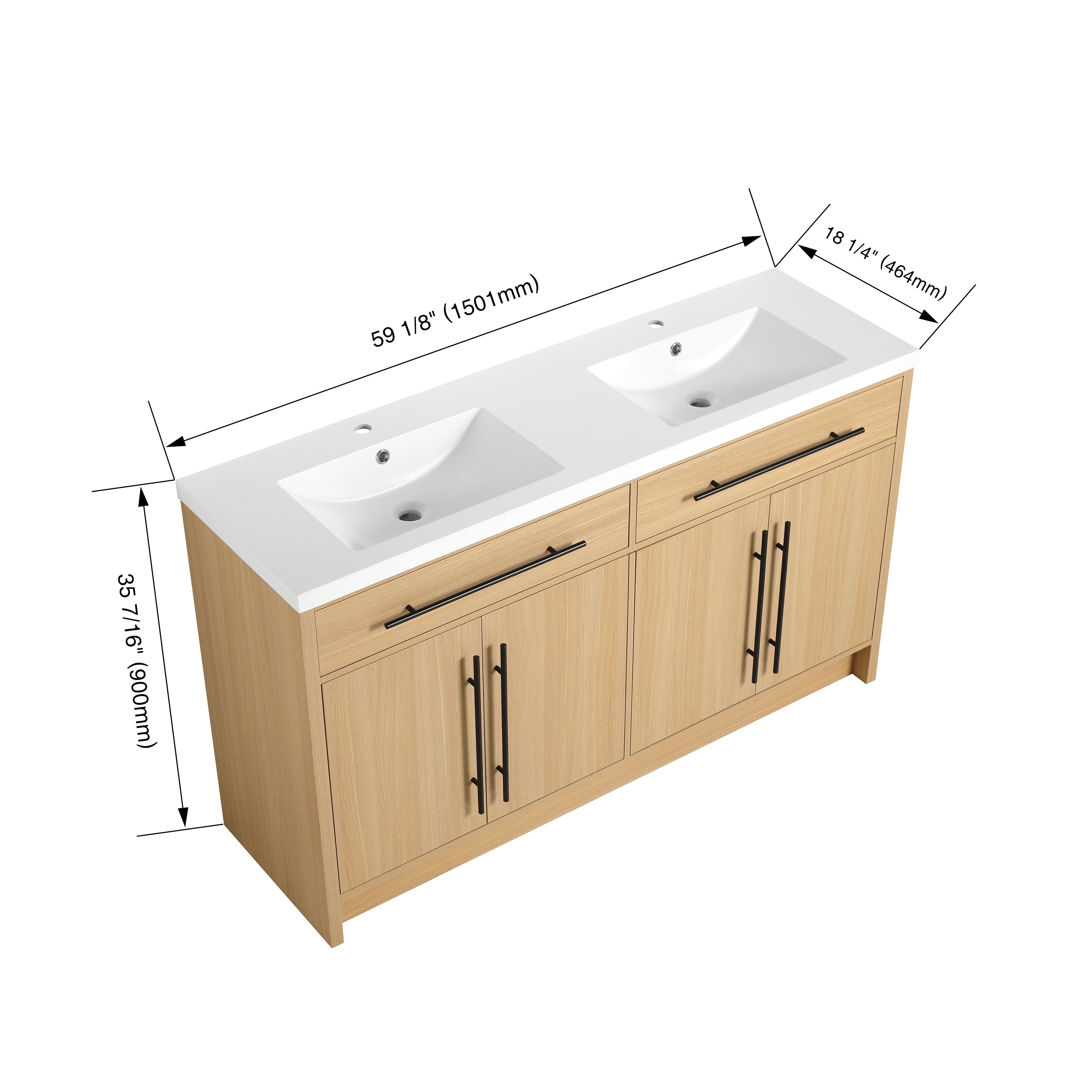 DUO 48"/60" Freestanding Vanity (RTA)