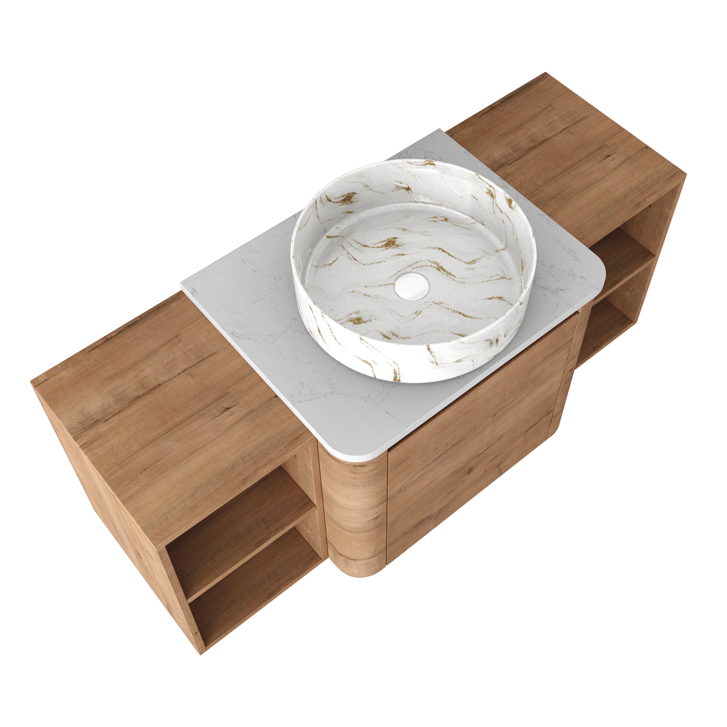 Curvo 24"/36"/48"/60" Floating Vanity (RTA)