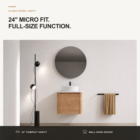 Curvo 24"/36"/48"/60" Floating Vanity (RTA)