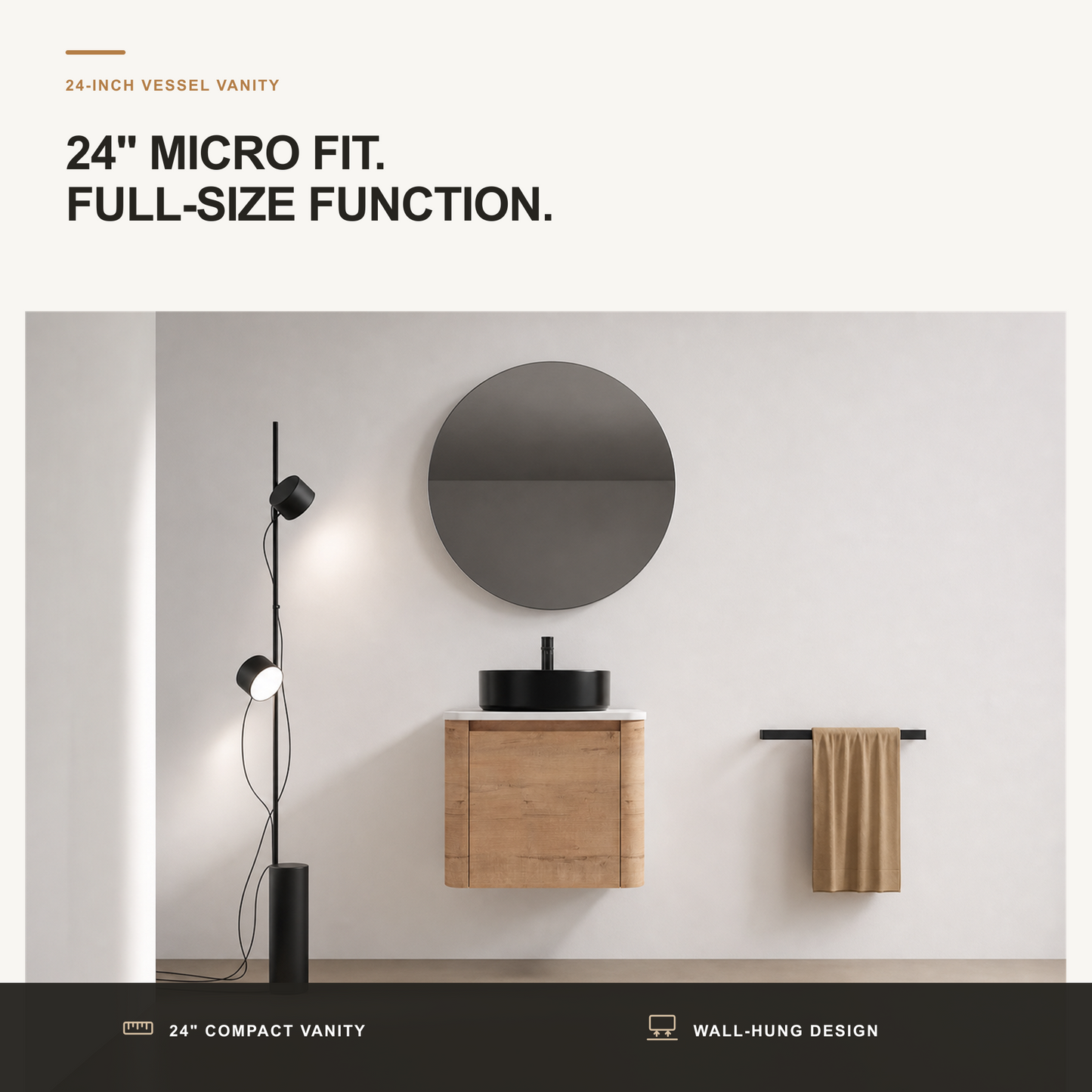 Curvo 24"/36"/48"/60" Floating Vanity (RTA)