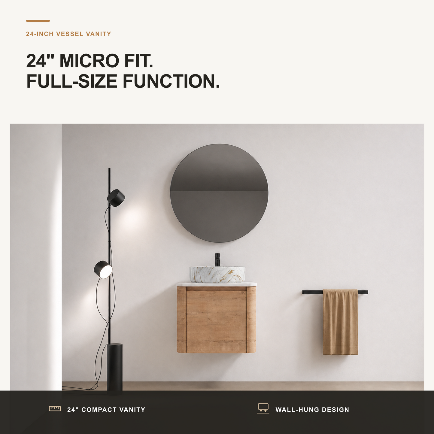Curvo 24"/36"/48"/60" Floating Vanity (RTA)