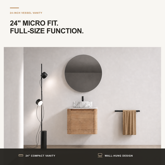 Curvo 24"/36"/48"/60" Floating Vanity (RTA)