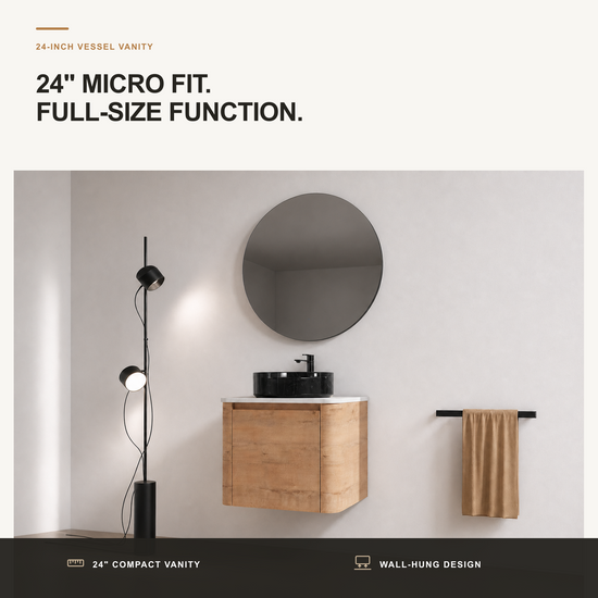 Curvo 24"/36"/48"/60" Floating Vanity (RTA)