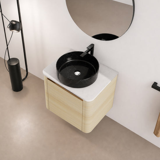 Curvo 24"/36"/48"/60" Floating Vanity with Ceramic Sink (RTA)