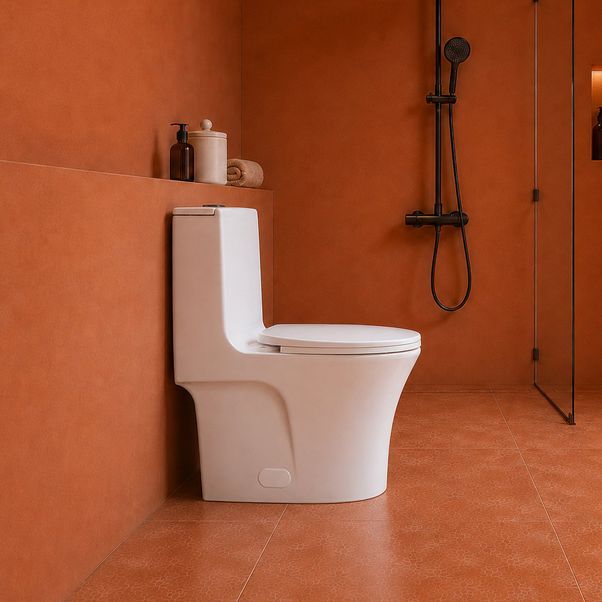 Floor-Mounted One-Piece Toilet