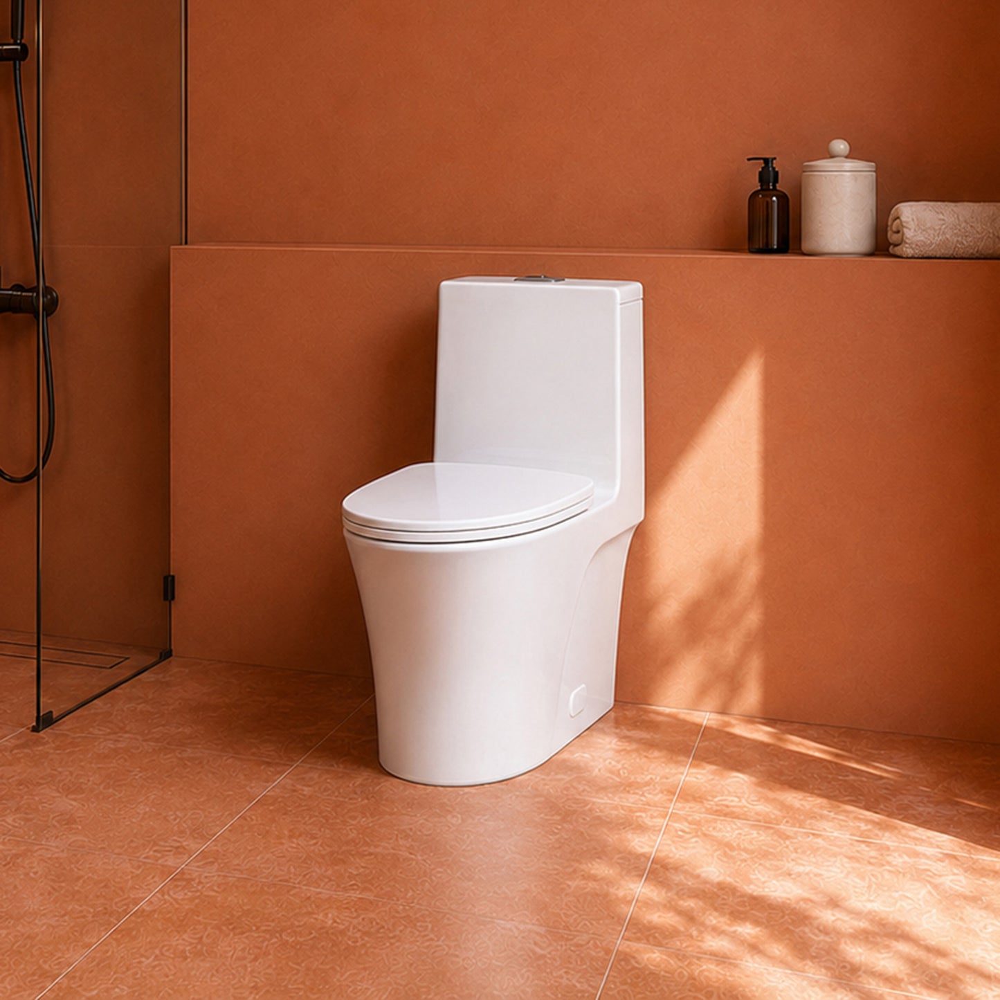 Floor-Mounted One-Piece Toilet