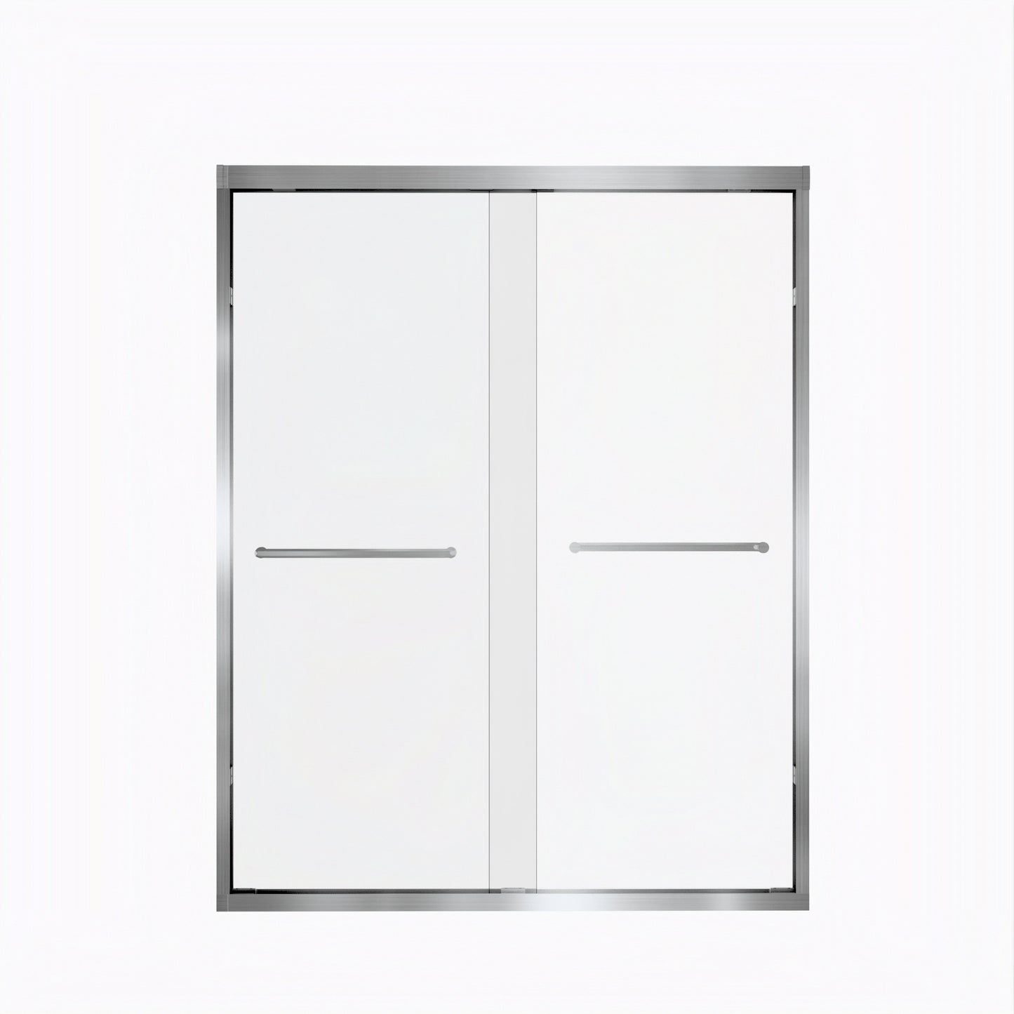50-54" × 72" Double Sliding Shower Door, Brushed Nickel