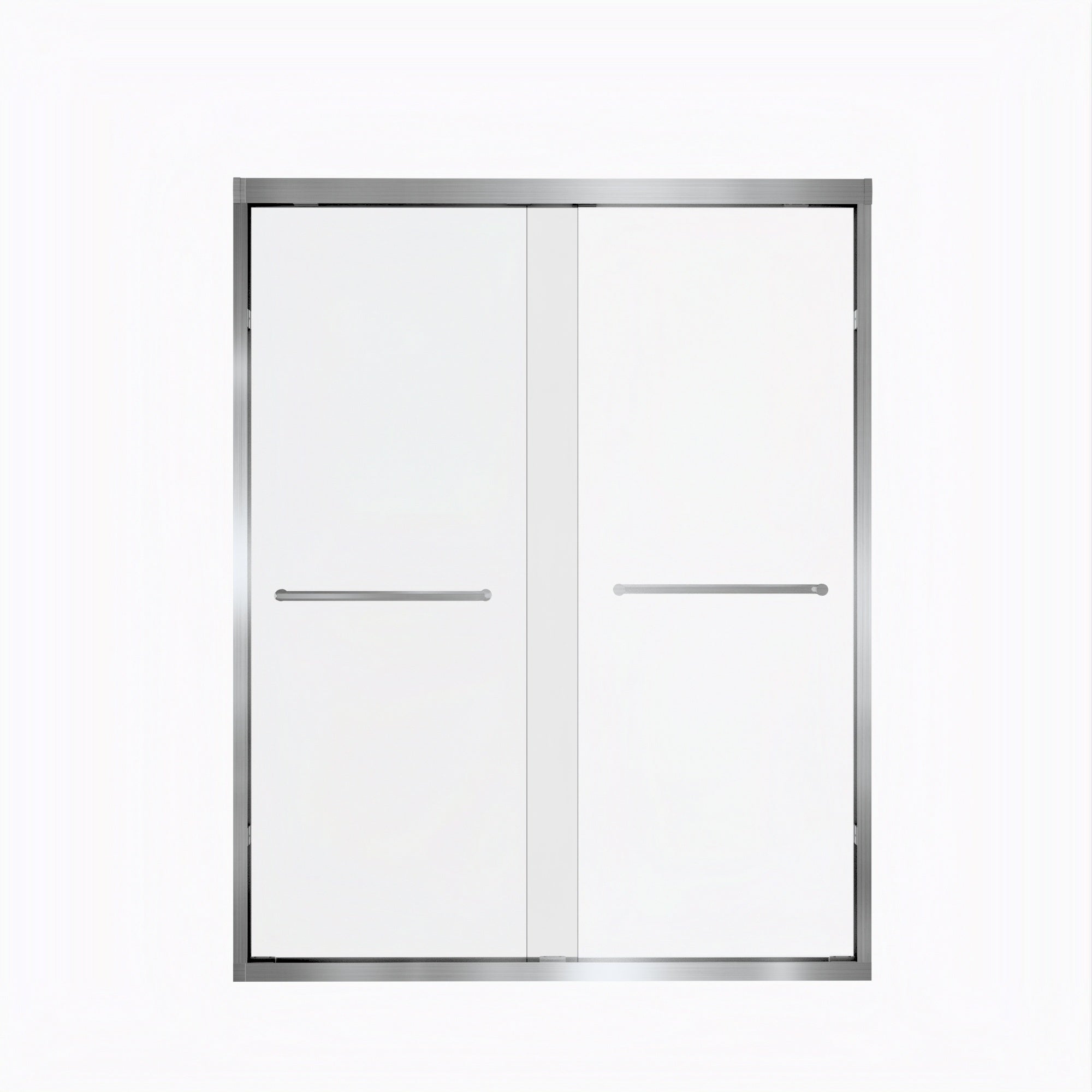 50-54" × 72" Double Sliding Shower Door, Brushed Nickel
