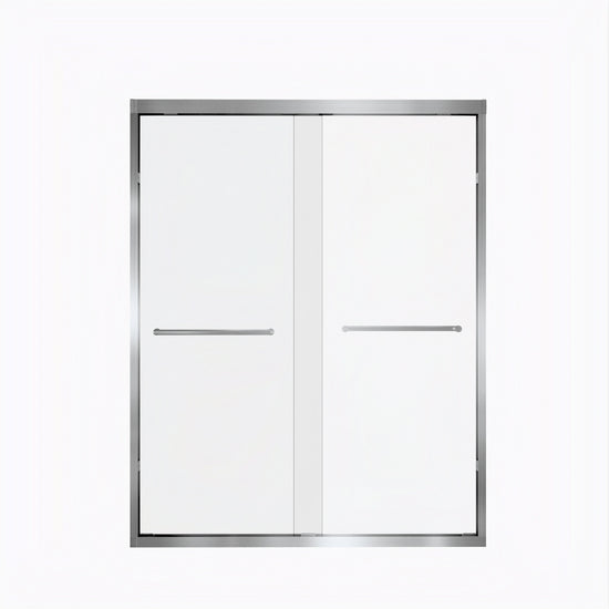 50-54" × 72" Double Sliding Shower Door, Brushed Nickel