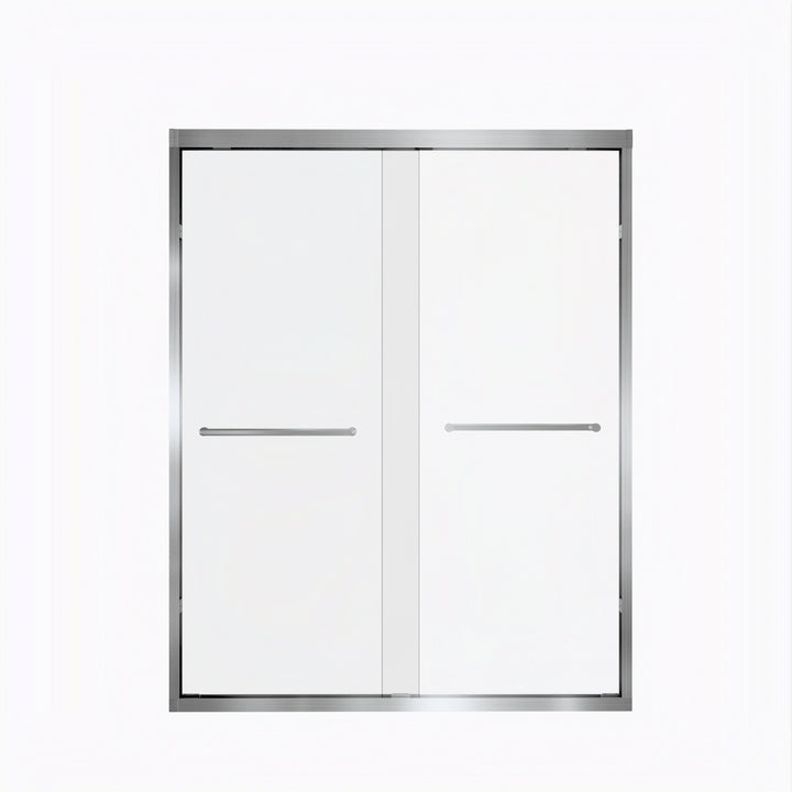 50-54" × 72" Double Sliding Shower Door, Brushed Nickel