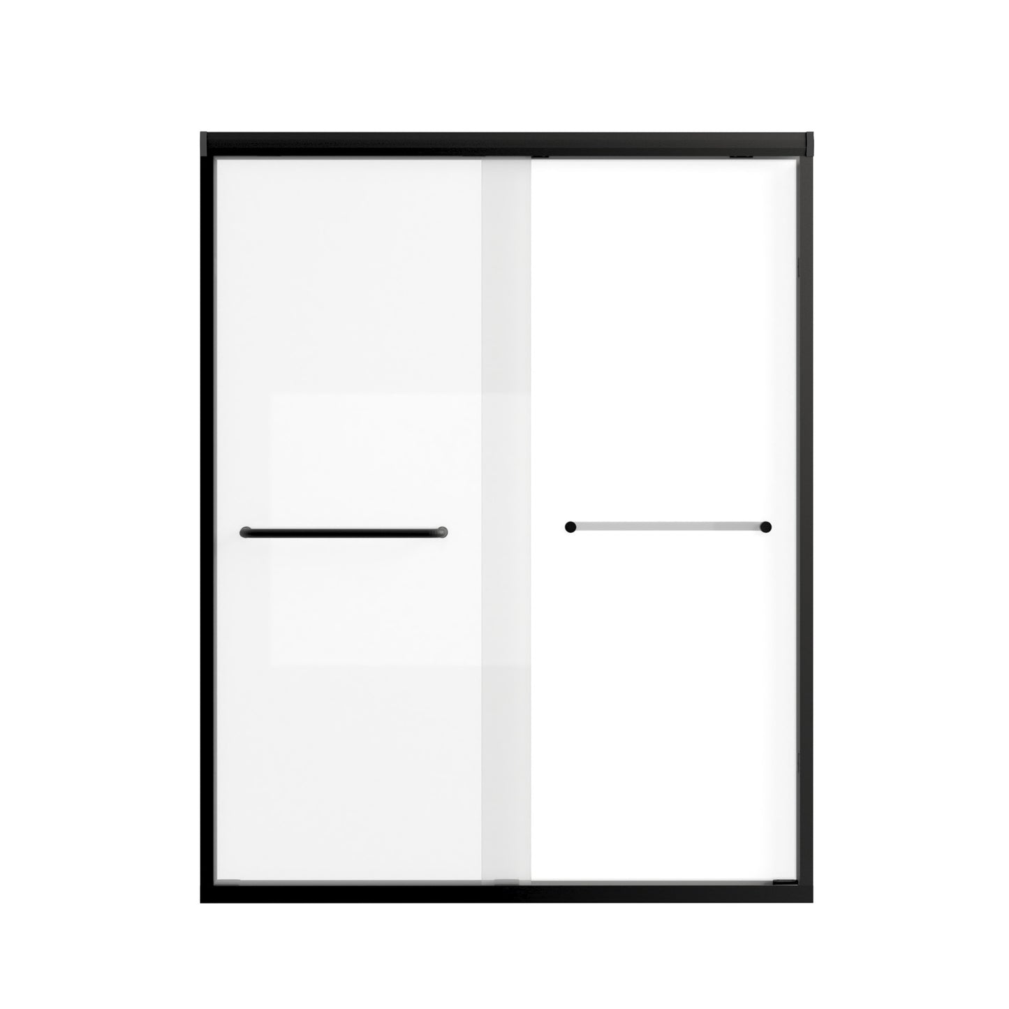 50-54" × 72" Double Sliding Shower Door, Matte Black