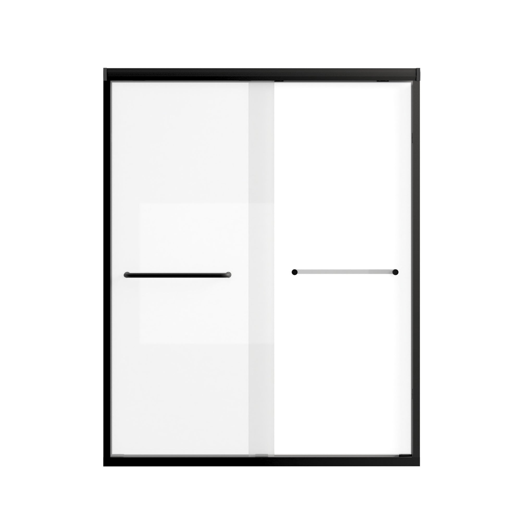 50-54" × 72" Double Sliding Shower Door, Matte Black