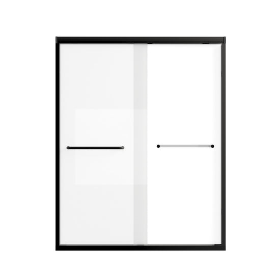 50-54" × 72" Double Sliding Shower Door, Matte Black