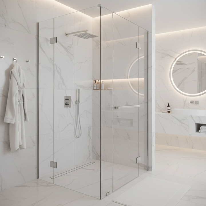 Frameless Glass Shower Room - Interior View