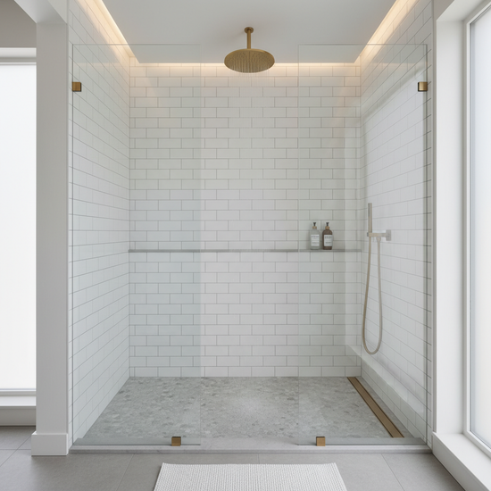 Frameless Glass Shower Room - Walk-in Design